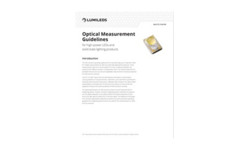 Linee guida per la misurazione ottica per LED ad alta potenza e prodotti di illuminazione a stato solido